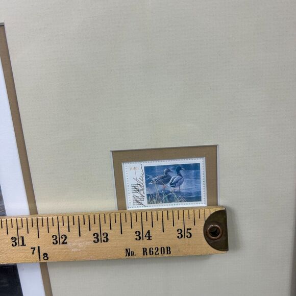 ROBERT BATEMAN 1985 Mallard Duck Pair-Signed/Framed Limited Edition Print+Stamps - Picture 13 of 16